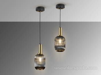 Colgante Norma Gris Smoke 1L-6
