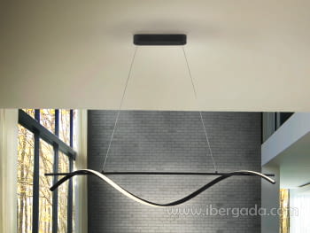 Lámpara Boa Negro (150x23)
