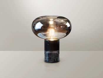 Sobremesa Fungi Marmol/Negro (30x30x40)