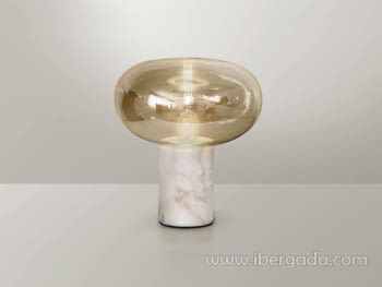 Sobremesa Fungi Marmol/Blanco (30x30x40)
