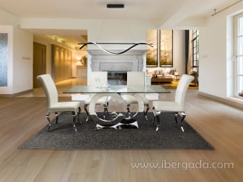 Mesa Comedor Casandra Acero (180x90x76)-2