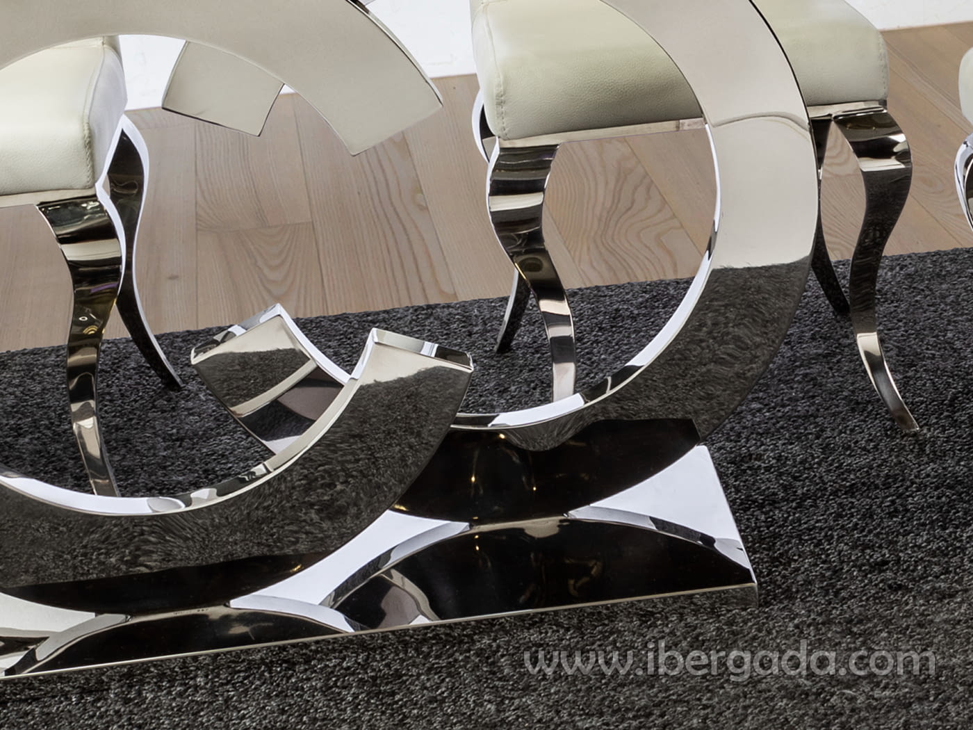 Mesa Comedor Casandra Acero (180x90x76)-3
