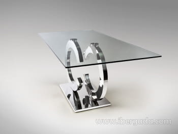 Mesa Comedor Casandra Acero (180x90x76)-5
