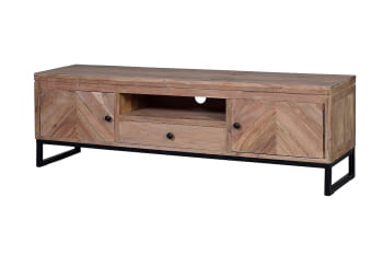 Mueble TV Takua Madera/Metal 2 Puertas 1 Cajón 1 Hueco (160x40x50)
