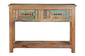 Consola Taima Madera Multicolor 2 Cajones (106x33x76)
