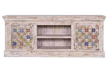 Mueble TV Bakhra Madera/Bronce 2 Puertas (150x40x60)