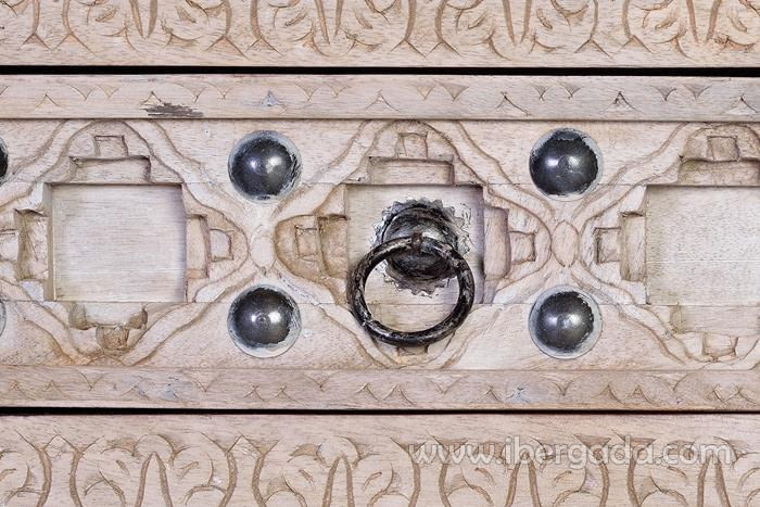 Aparador Kala Madera/Metal 3 Puertas 3 Cajones (150x40x92)-3