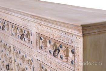 Aparador Kala Madera/Metal 3 Puertas 3 Cajones (150x40x92)-6
