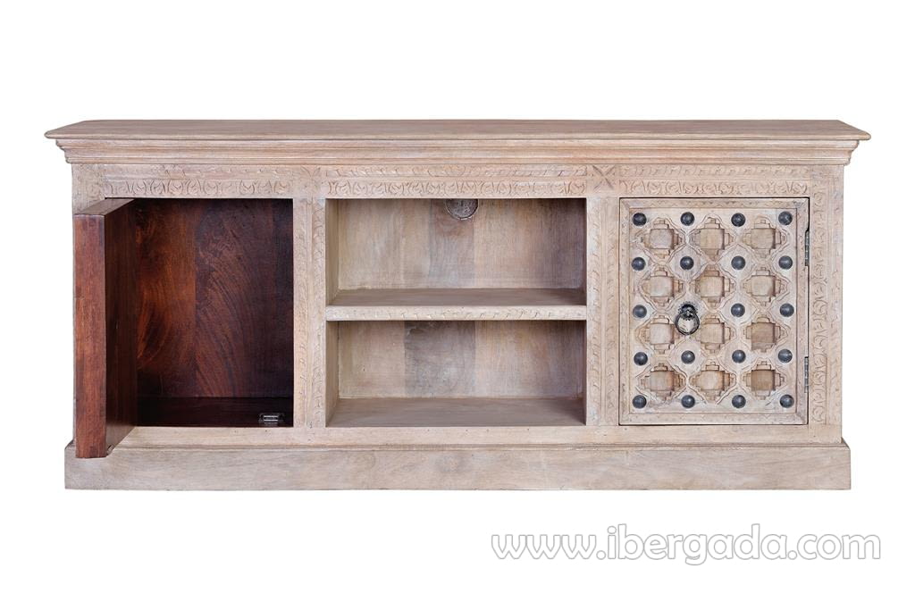 Mueble TV Kala Madera/Metal 2 Puertas (160x40x70)-3
