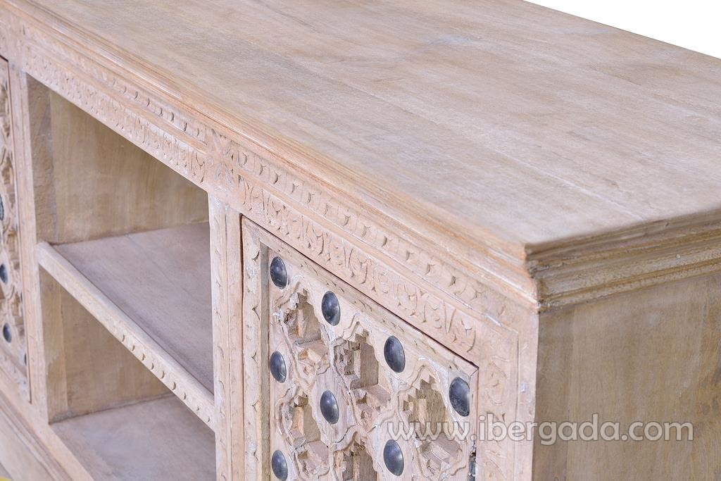 Mueble TV Kala Madera/Metal 2 Puertas (160x40x70)-4