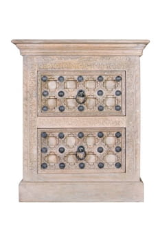 Mesita Kala Madera/Metal 2 Cajones (60x40x70)