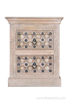 Mesita Kala Madera/Metal 2 Cajones (60x40x70)
