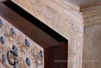 Mesita Kala Madera/Metal 2 Cajones (60x40x70)-3