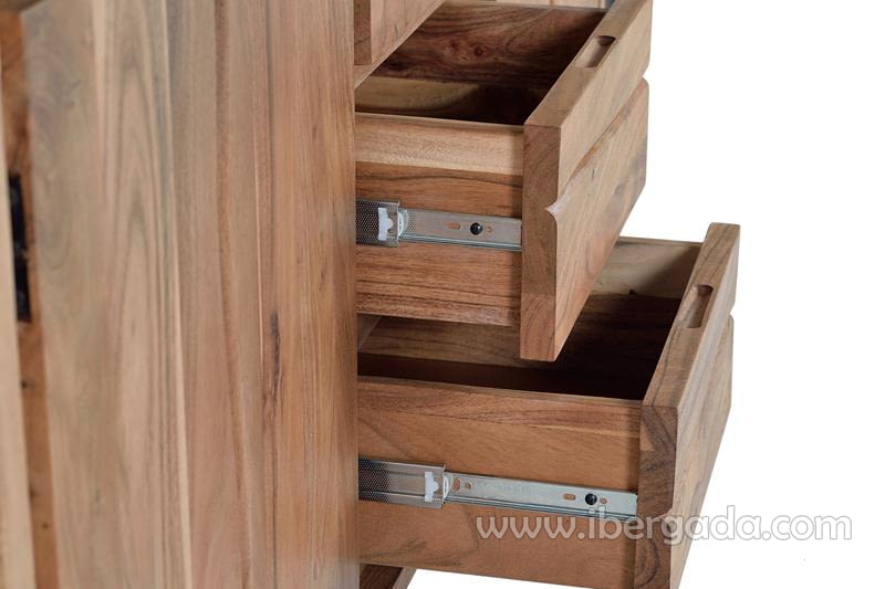 Aparador Madera/Metal 4 Puertas 3 Cajones (172x45x82)-6