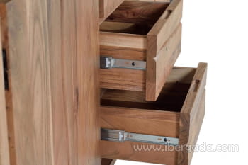 Aparador Madera/Metal 4 Puertas 3 Cajones (172x45x82)-6