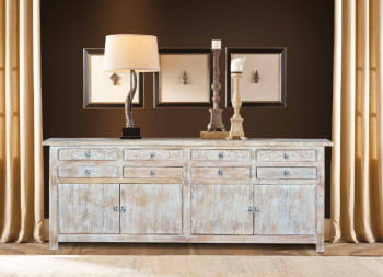 Aparador Madera Mango 4 Puertas 8 Cajones (200x44x100)