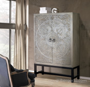 Armario Madera/Metal 2 Puertas (116x42x180)