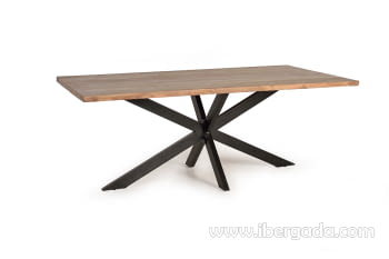 Mesa de Comedor Madera/Metal (180x90x76)