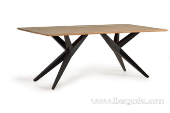 Mesa de Comedor Madera/Metal (180x90x77)
