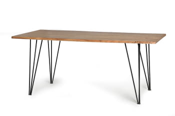 Mesa de Comedor Madera/Metal (160x90x76)
