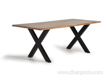 Mesa de Comedor Madera/Metal (160x90x78)