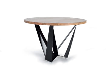 Mesa de Comedor Madera/Metal (120x120x78)