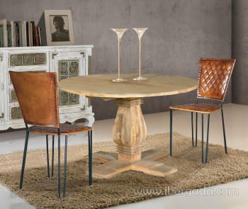 Mesa de Comedor Madera Mango (120x120x77)