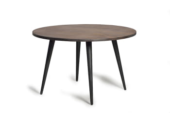 Mesa de Comedor Madera/Metal (120x120x76)