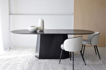 Mesa de Comedor Facetas Fresno Negro (230x110)-1