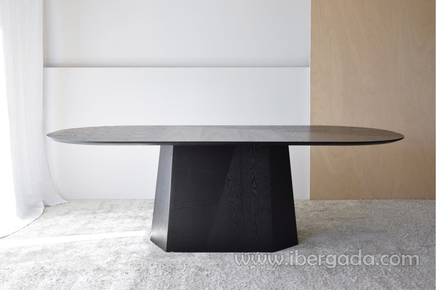 Mesa de Comedor Facetas Fresno Negro (230x110)-2