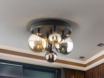 Plafón Dark Negro/Laton 5L (46x40x9)