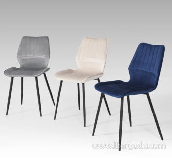Silla Carlos Tapizada/Negra