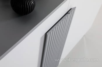 Taquillón Zapatero Vítola Plata/Blanco (115x27x85)-2