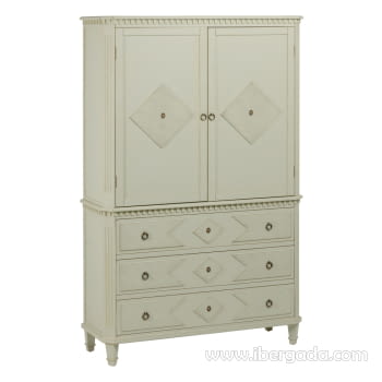 Armario Verde Claro 2 puertas 3 cajones (110x40x180)