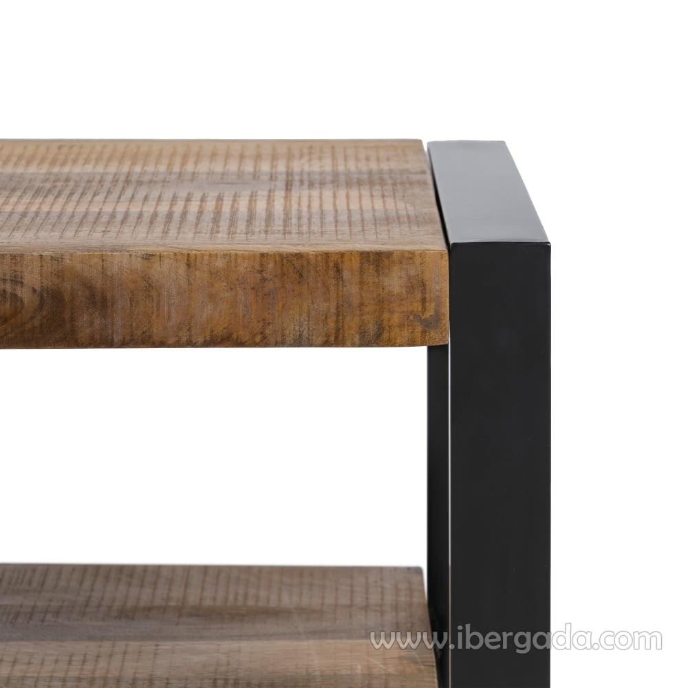 Mueble TV Sarona Madera/Hierro 3 cajones (150x45x60)-5