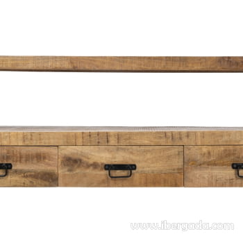 Mueble TV Sarona Madera/Hierro 3 cajones (150x45x60)-7