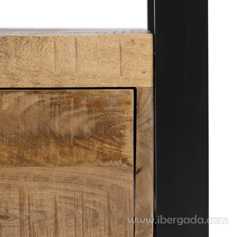 Mueble TV Sarona Madera/Hierro 3 cajones (150x45x60)-8