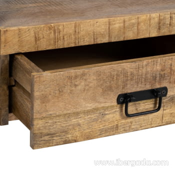 Mueble TV Sarona Madera/Hierro 3 cajones (150x45x60)-10