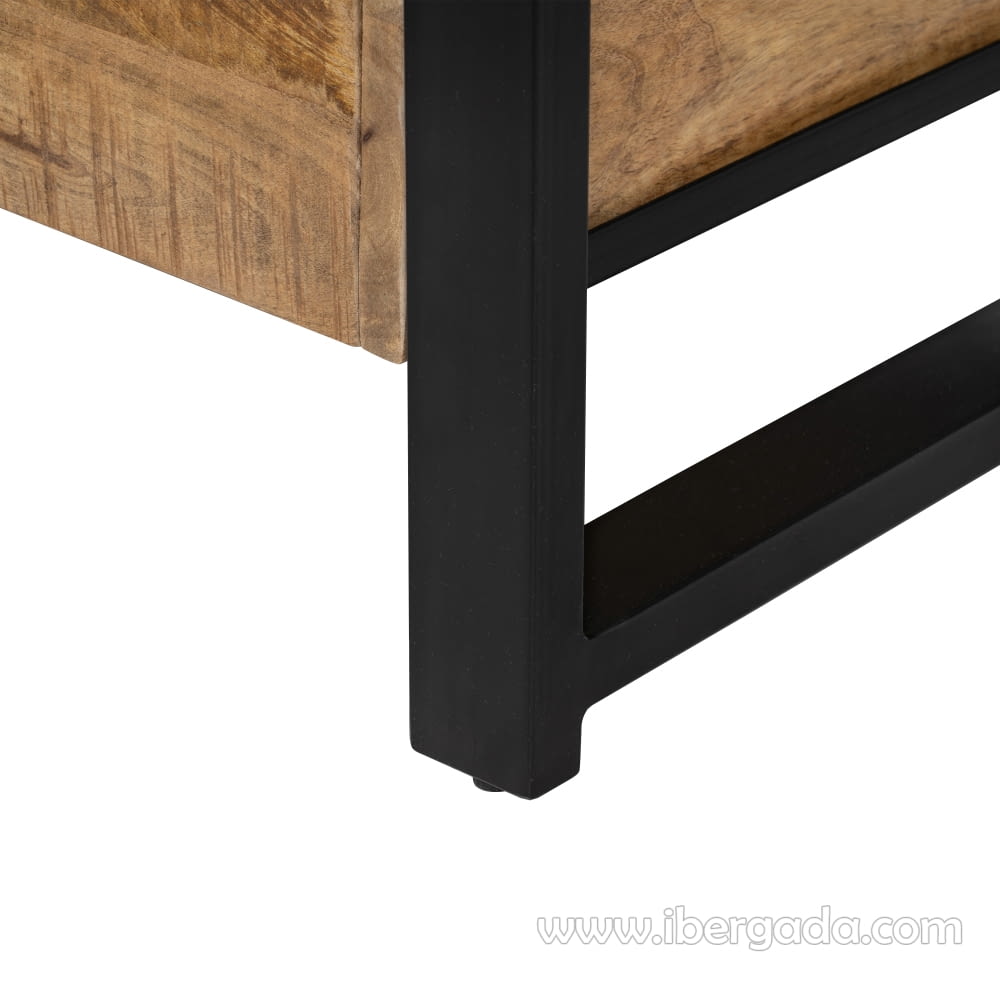 Mueble TV Sarona Madera/Hierro 3 cajones (150x45x60)-11