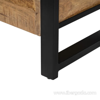 Mueble TV Sarona Madera/Hierro 3 cajones (150x45x60)-11