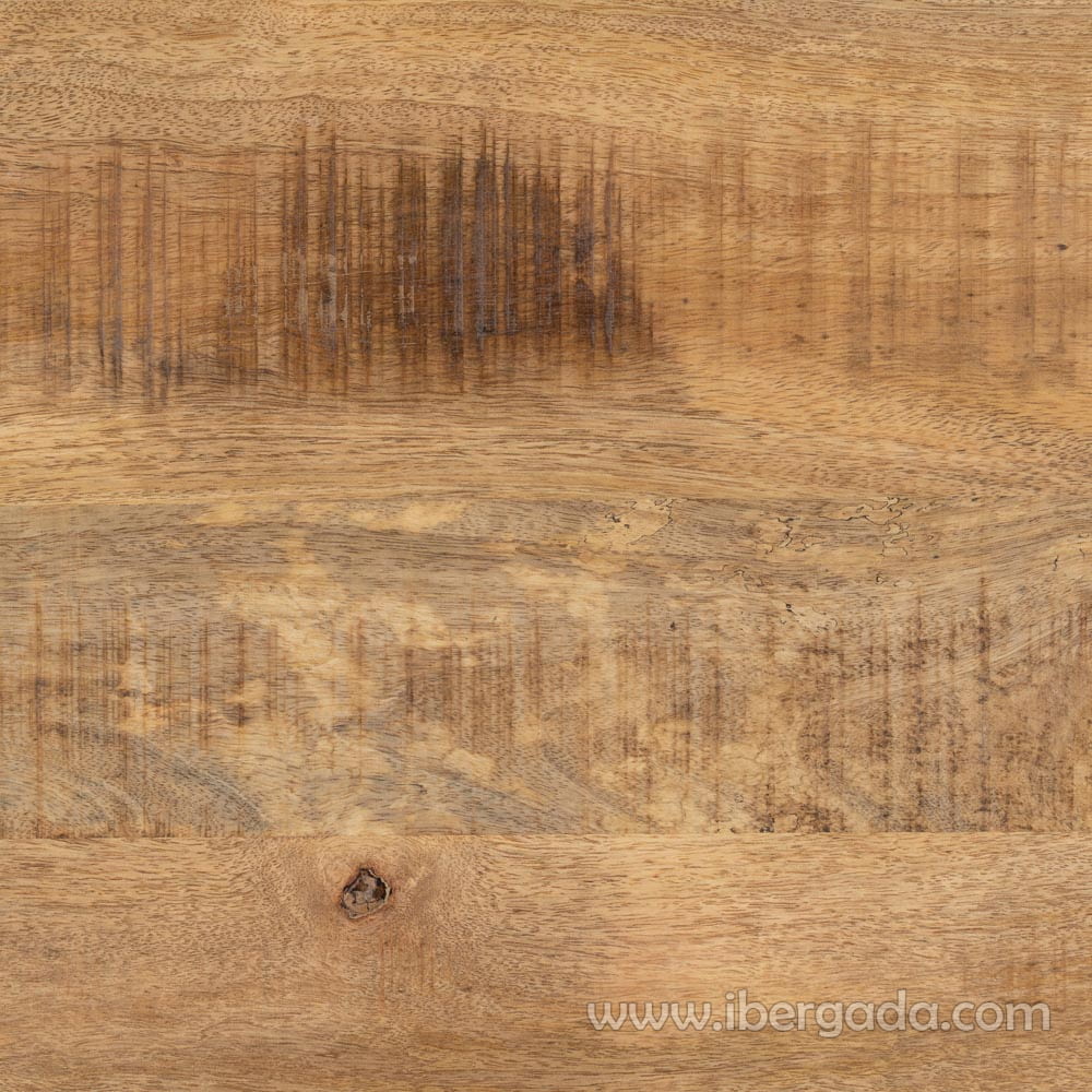 Mesa de Comedor Redonda Madera/Hierro (140x140x77)-5
