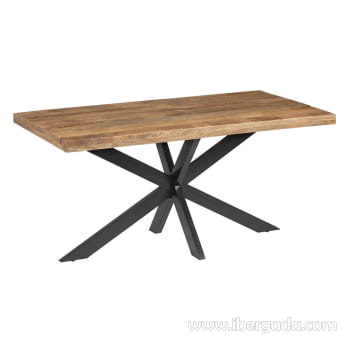 Mesa de Comedor Madera/Hierro (160x90x79)