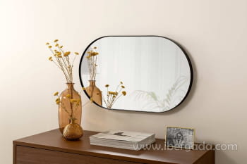 Espejo Ovalado Negro (100x60) - 1