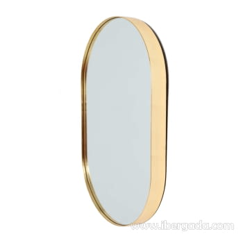Espejo Ovalado Dorado (100x60) - 2