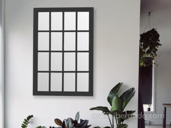 Espejo Ventana Domine Negro (115x80)
