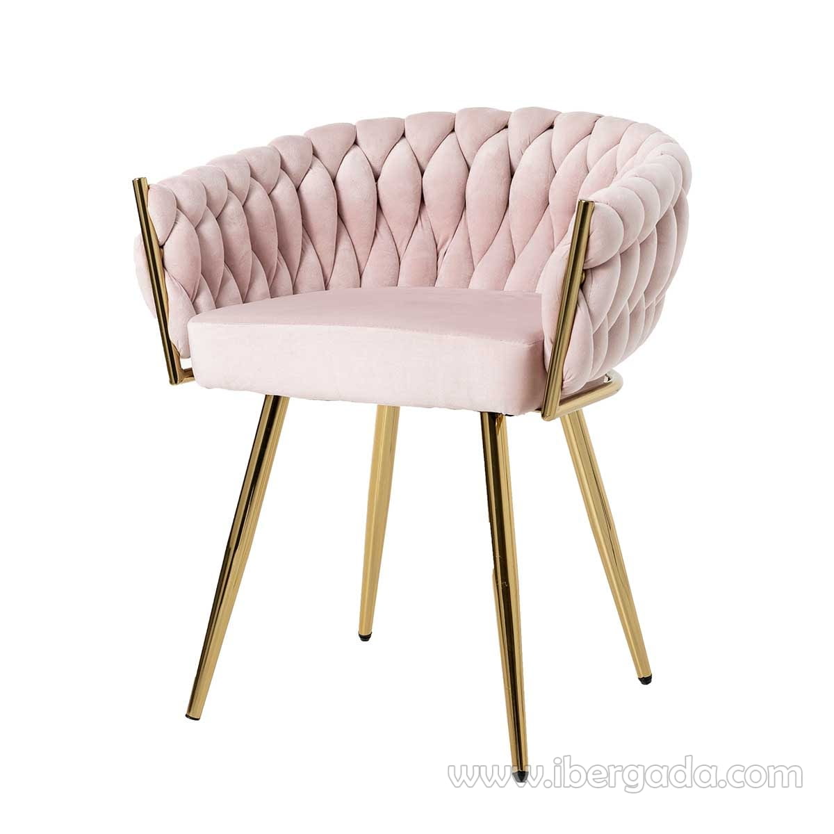Silla Alana Acero Dorado/Rosa (62x60x75)-1
