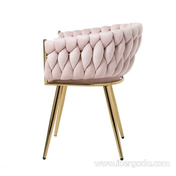 Silla Alana Acero Dorado/Rosa (62x60x75)-3