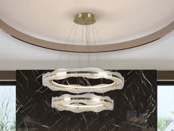 Lampara Lira Oro 2 Aros (80x80)