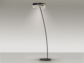 Pie de Salón Selene Negro/Cristal (43x58x200)
