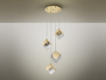 Lampara Priscila Oro 4L (50x50)